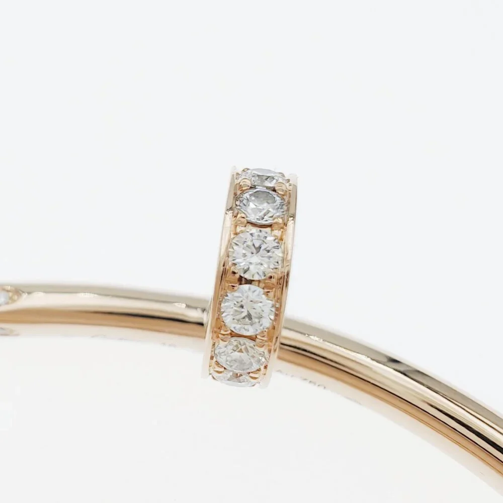 Cartier Juste un Clou Bracelet 18K Rose Gold with Diamonds Size 16 - Picture 10 of 14